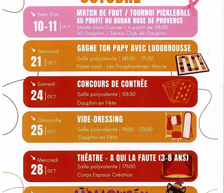 PROGRAMME OCTOBRE 2026