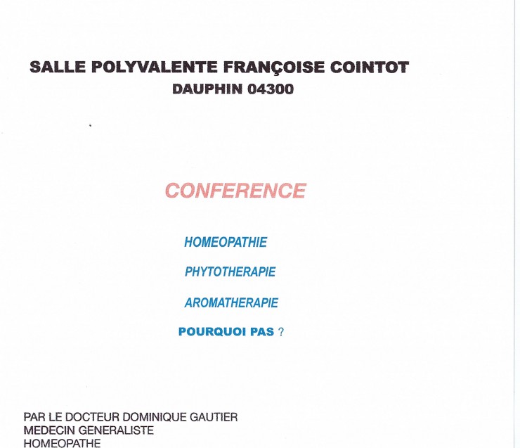CONFERENCE SUR LA MEDECINE