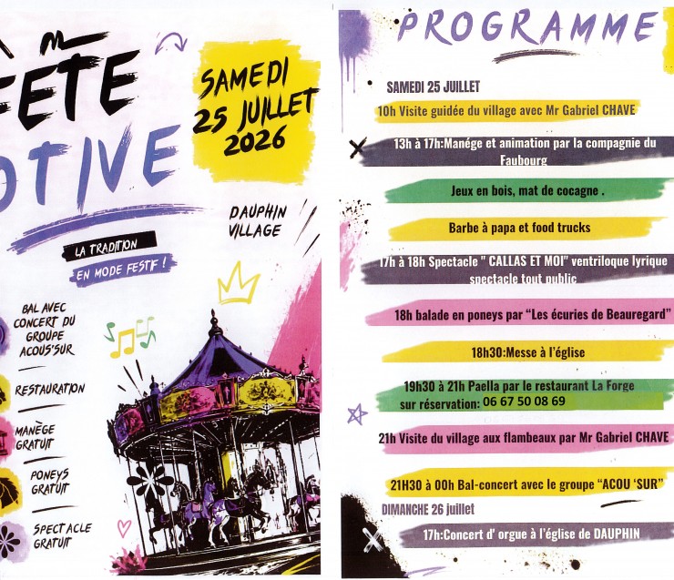 ARRETE FETE VOTIVE 25 JUILLET 2026