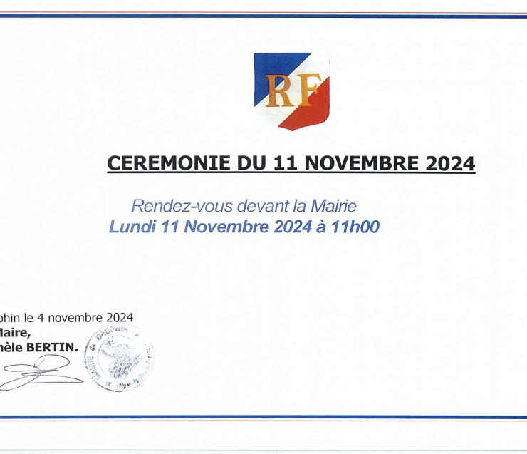 CEREMONIE DU 11 NOVEMBRE 2024