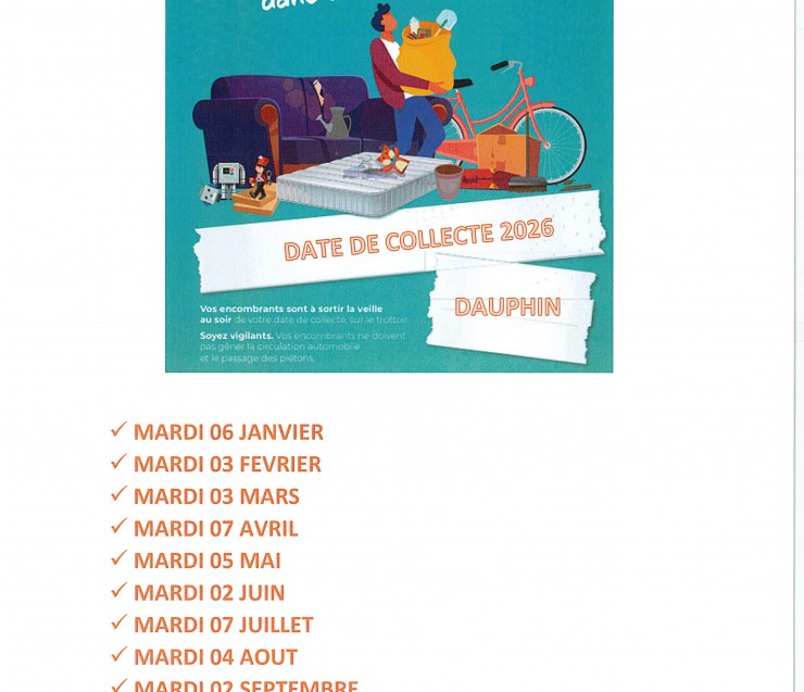 COLLECTE DES ENCOMBRANTS 2026